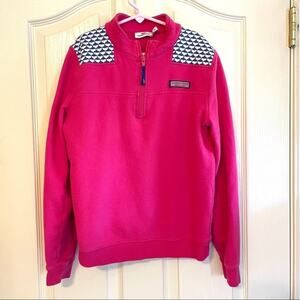 Vineyard Vines Pink Quarter-Zip Sweatshirt